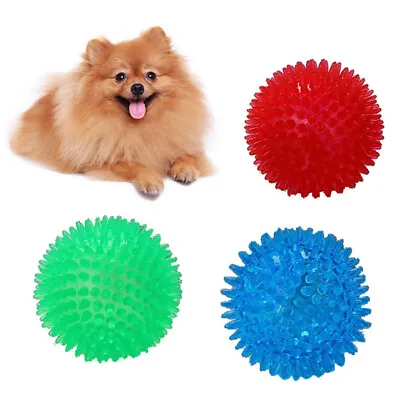 £4.86 • Buy Pet Puppy Dog Squeaky Toy Hedgehog Ball  Bite Resistant Squeeze Toy Filmy