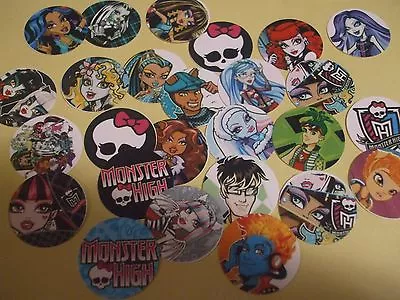 Pre Cut One Inch MIX OF MONSTER HIGH Bottle Cap Images! FREE SHIP • $4.40