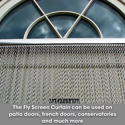 Aluminium Metal Chain Double Hook Curtain Blind Commercial Home Door Fly Screen • £142.70