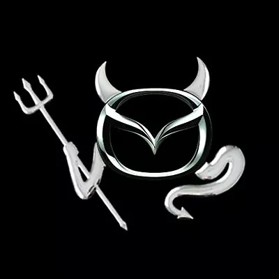 3D Chrome Devil Decal Car / Truck Custom Demon Stickers W/ Horns 4 Pieces Mazda! • $2.99