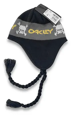 Oakley TC Sculls Flap Beanie - NWT Adult Unisex One Size Black - #43538-Q10 • $19.97