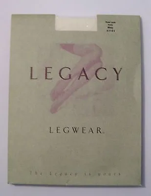 New Legacy Legwear Rose Lace Color Ivory Pantyhose Womens Size Missy • £11.79
