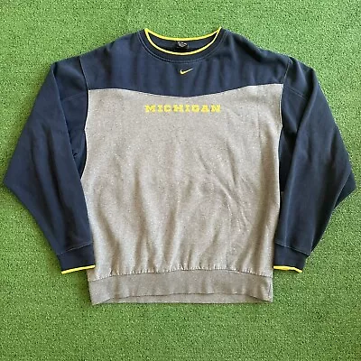 Vintage Nike Team Michigan Wolverines Crewneck Sweatshirt (XL) • $47.50