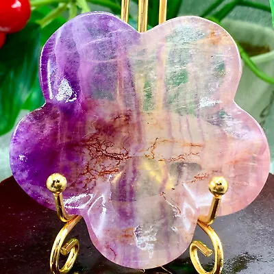 122G Natural Beautiful Colours Fluorite Crystal Carving Bowl Healing • $1.99