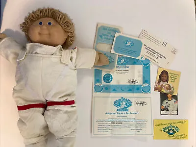 VINTAGE CABBAGE PATCH KID CPK YOUNG ASTRONAUTS With Paperwork  BOY DOLL 1986 • $17.60