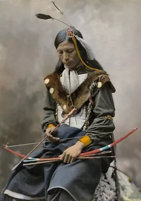 £3.99 • Buy Native Indian Bone Necklace Oglala Lakota Sioux Poster Art Print A3 A4