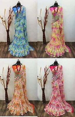 £15.11 • Buy Saree Blouse Sari Indian Bollywood Pakistani Wedding Party Wear Designer Women'