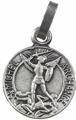 Vintage Catholic St Michel St Michael  Silver Tone Religious Medal France • $9.99