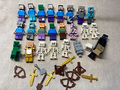 LEGO Minifigures Misc Lot Of 19 Minecraft Figures • $6.50