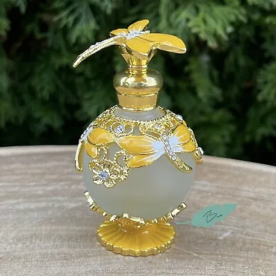 Dragonfly Vintage-Style Perfume Bottle 25mL In Pineapple Yellow • $15.75