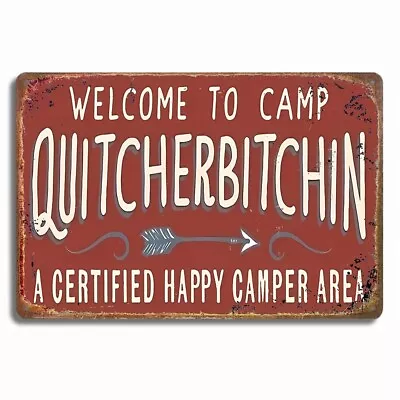 Vintage Camping Decoration Sign Rustic Outdoor Signage  RVs & Campsites • $17.36