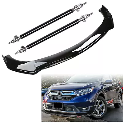 Front Bumper Lip Splitter Spoiler Body Kit +Strut Rods For Honda CRV CR-V Y • $69.99