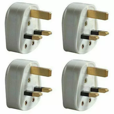 20X Daewoo 13AMP UK 3 PIN FUSED WHITE MAINS PLUG PLASTIC 13A SOCKET BULK BS-1363 • £3.90