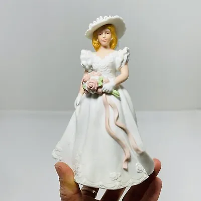 Vintage Avon Summer Bride Women Figurine Sculpture Wedding Dress Reception Party • $20.99