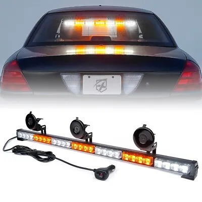 Xprite Emergency Warning Strobe Light Bar White Amber Mix LED Traffic Advisor • $46.87