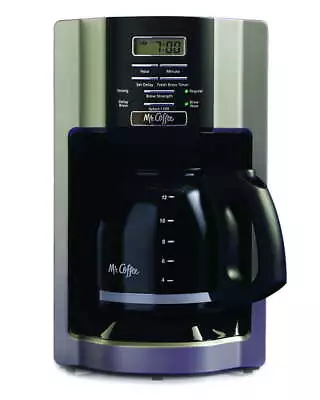 Mr. Coffee 12-Cup Programmable Coffeemaker Rapid Brew Brushed Metallic Condition • $37.59