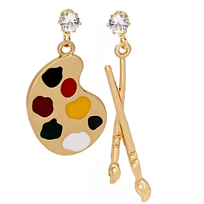  Alloy Exaggerated Personality And Irregular Earrings Miss Painter Brush • £3.99