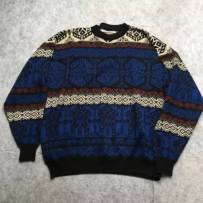 Vintage Obermeyer Juneau Sweater Mens XL Fair Isle Ski Nordic Wool Acrylic Blend • $27.97