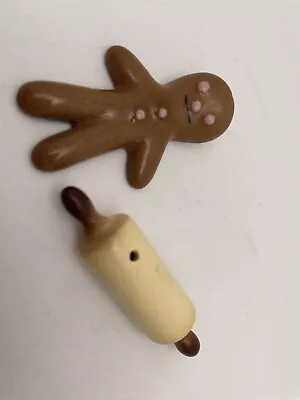 50s Arcadia Mini Rolling Pin & Gingerbread Man Salt& Pepper Shakers K 78 • $36