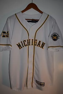 Michigan Wolverines Sewn Logos Vtg Baseball Jersey Colosseum M/L ? M ? Kids XL ? • $14