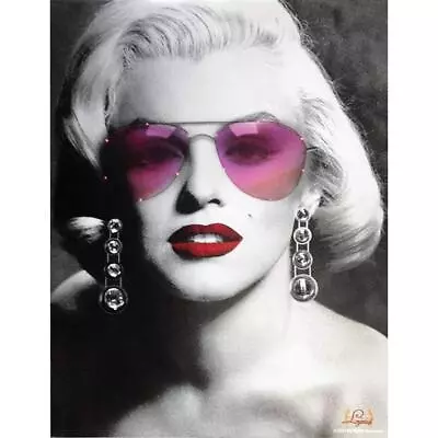 Marilyn Monroe Sunglasses Led Canvas Wall Art • $25.19