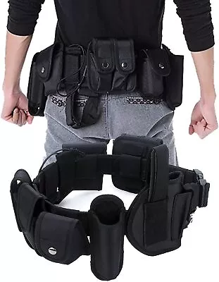 10in1 Professional Police Tactical Duty Belt Set For Enforcement Security Guard • $19.99