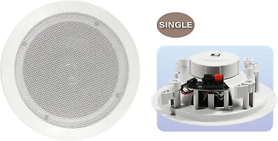 E-Audio 8 Ohm 6.5'' Fast Fit Home Indoor Ceiling Speaker With Built In Tweeter • £19.99