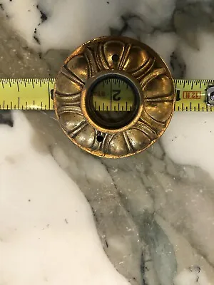 PE Guerin Gold Plated Brass Door Bell Button Antique Art Deco • $95