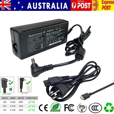 Laptop Charger For ACER Aspire 3 5 PA-1450-26 45W 65W AC Adapter Power Supply AU • $20.89