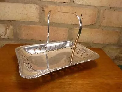 £18.99 • Buy Nice Vintage Silver Plated 9  Bowl With Handle Pierced Decoration #4