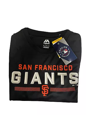 Majestic San Francisco Giants Team Logo Men's T- Shirt 100% Authentic Black • $12.95