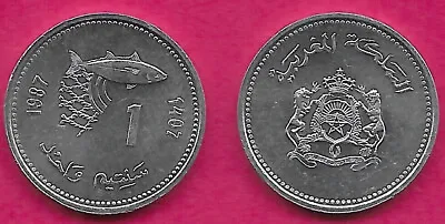 Morocco Kingdom 1 Santim 1987 Unc Most Coins Were Meltedfish Value Aboveruler • $3