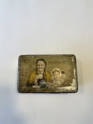 Vintage Tin Litho Mazawattee Tea  Old Folks At Home  Box With Hinged Lid British • $35