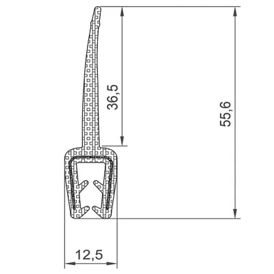 Pinchweld Centre Fin U Channel - EPDM 091 • $29.59