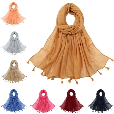 Islamic Women Muslim Long Scarf Shawls Scarves Turban Headscarf Stole Wrap Arab • $8.45