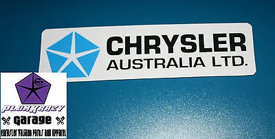 CHRYSLER AUSTRALIA LTD Valiant Dealer Decal Charger Pacer R/T VG VH VJ VK CL CM • $18