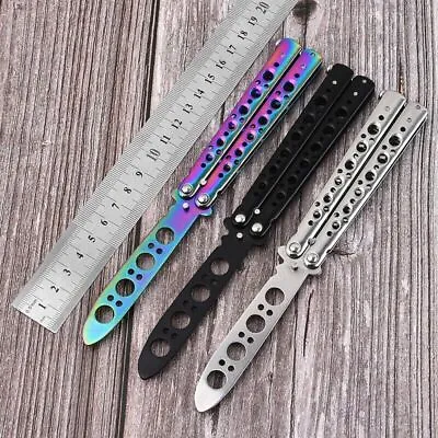 Butterfly Rainbow Steel Practice Toy Knife Trainer Sports Training Gift AU STOCK • $7.99