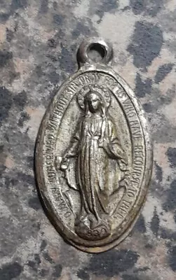 Vintage Sterling Blessed Virgin Mother Mary Miraculous Medal • $20