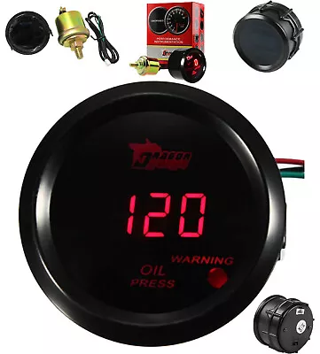 AU 2  52mm 120 PSI Digital Red LED Oil Pressure Gauge With Sensor Auto Car Motor • $36.49