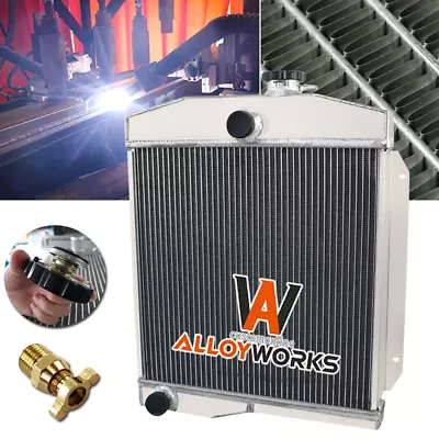 For 1955 1956 1957 1958 Jeep Willys CJ3 CJ5 CJ6 Flathead 3-Row Aluminum Radiator • $135.15