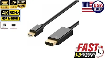 Mini Display Port DP Thunderbolt To HDMI Cable Adapter 4K MacBook Surface 6FT • $8