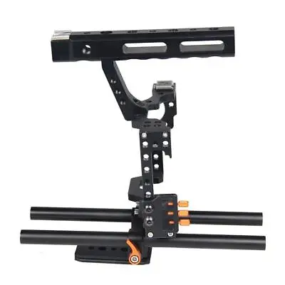 £63.24 • Buy DSLR Rod Rig Camera Video Holder Mount Stabilizer Cage + Handle Grip For  A7