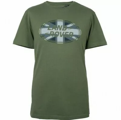 Genuine Men's Land Rover Union Flag Graphic T-Shirt Green 51LBTM088GNC Small • £17.99