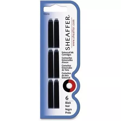 Sheaffer Cartridges Vfm  Fountain Pen  Black Ink  6 Cartridges New In Pack 93090 • $9.75