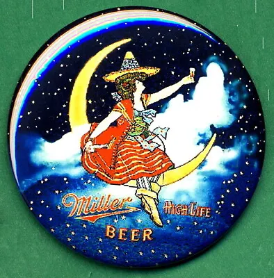 Miller Brewing STYLE Milwaukee Wisconsin  Girl On Moon  Beer RP *Pocket  MIRROR* • $10.81