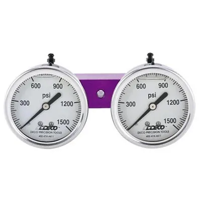 Dual Brake Pressure Gauge 0-1500 PSI White Face • $55.99