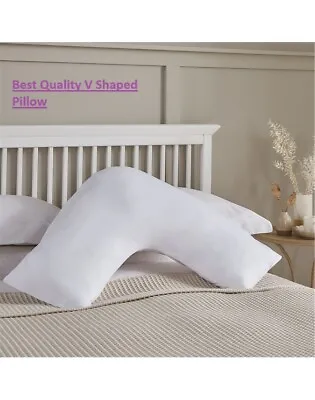 V Shaped Pillow Orthopaedic Maternity Pregnancy Nursing Back Neck Support Pillow • £2.69