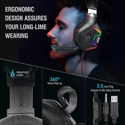 Wired Gaming Headphone Surround 7.1 Channel 3.5mm USB House Headset • $24.92