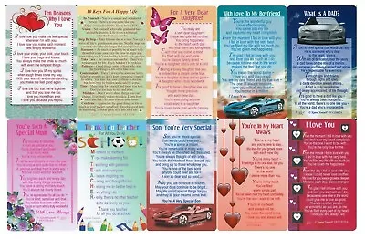 £2.10 • Buy Wallet Mini Cards Keepsake Inspire Sentimental Memory Love With Verse + Envelope