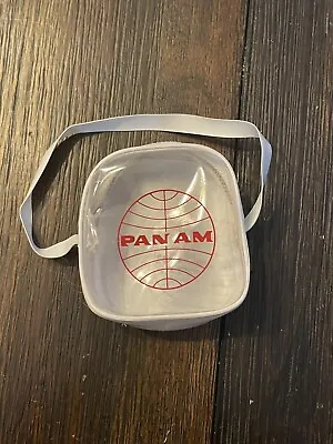 VTG 1960’s Pan Am Airline Bag Coin Pouch Purse Barbie Doll Bag Clear White Vinyl • $25